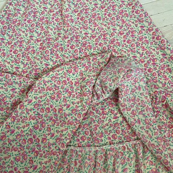 Women's Floral Print Ruched Bust Sleeveless Halter Neck A Line Dress - Picture 8 of 8